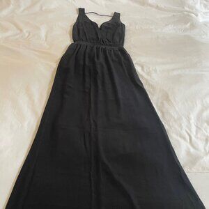 Black Silk Maxi Dress
